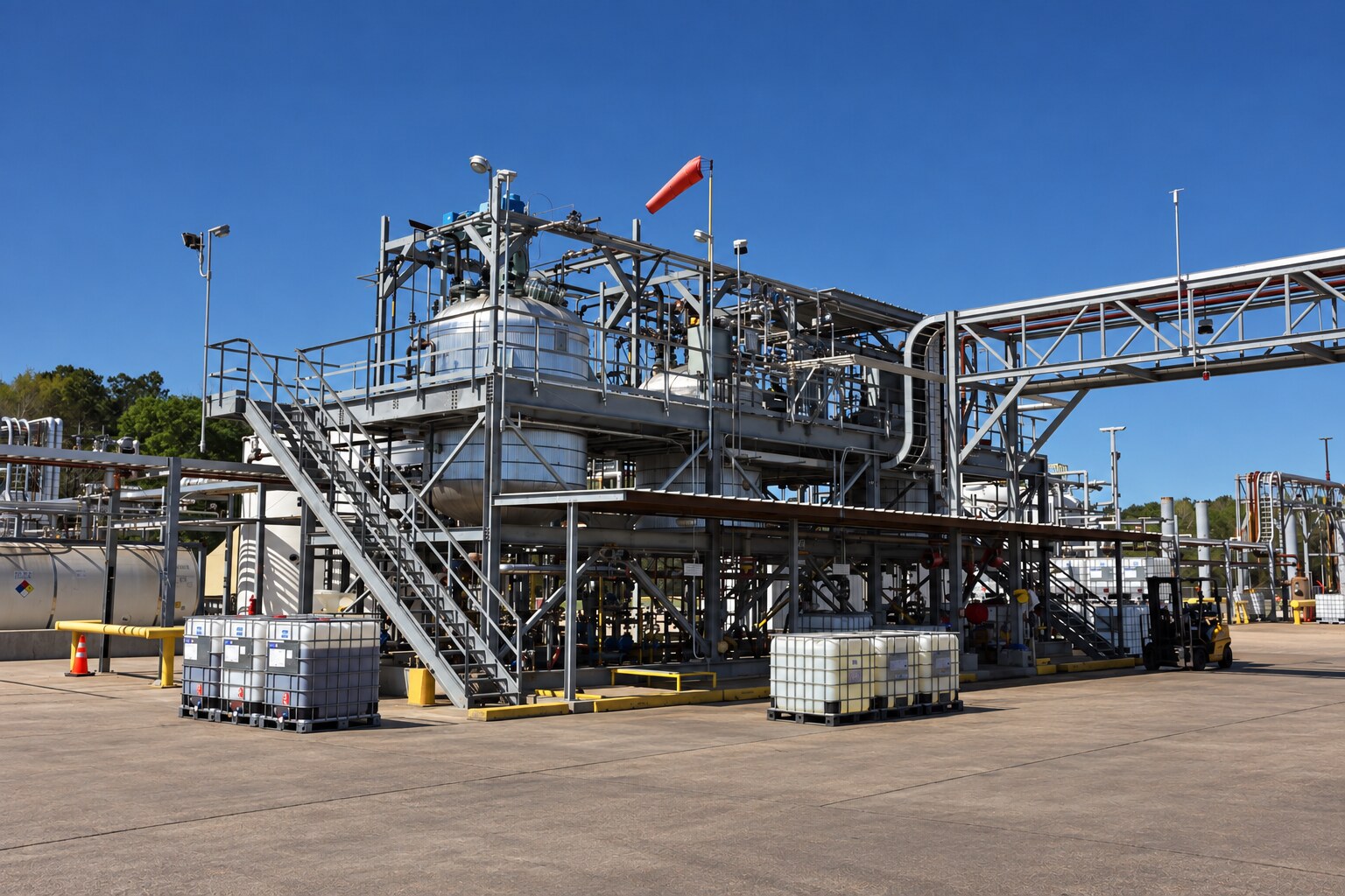Element Chemicals manufacturing reactor and process structure